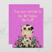 Einladung zur Geburtstagsparty der Niedlichen Baby (Vorne/Hinten)