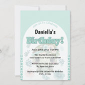 Einladung zur Geburtstagsparty der niedlichen Minz (Vorderseite)