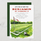 Einladung zur Geburtstagsparty des Fußballs - Futb (Vorne/Hinten)