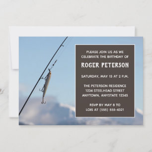 Einladung zur Geburtstagsparty Fishing Lure