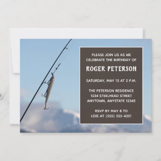 Einladung zur Geburtstagsparty Fishing Lure