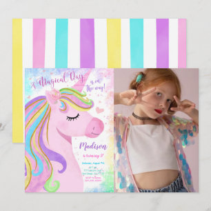 Einladung zur Geburtstagsparty-Foto von Unicorn