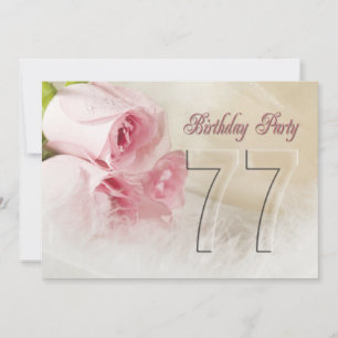 Einladung zur Geburtstagsparty für 77 Jahre
