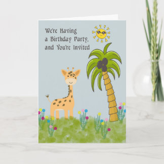 Einladung zur Geburtstagsparty für ein Party im Zo