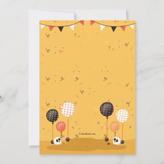 Einladung zur Geburtstagsparty Halloween (Rückseite)