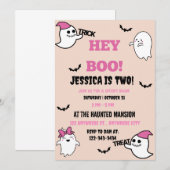 Einladung zur Geburtstagsparty Halloween (Vorne/Hinten)