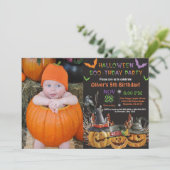 Einladung zur Geburtstagsparty Halloween (Stehend Vorderseite)