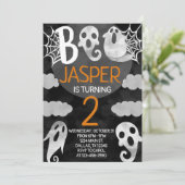 Einladung zur Geburtstagsparty Halloween (Stehend Vorderseite)