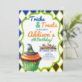 Einladung zur Geburtstagsparty Halloween (Stehend Vorderseite)