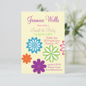 Einladung zur Geburtstagsparty| "Hübsches Süß" 16 (Stehend Vorderseite)