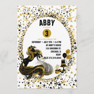 Einladung zur Geburtstagsparty in Gold und Black U