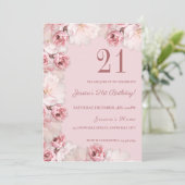 Einladung zur Geburtstagsparty in Rosa (Stehend Vorderseite)