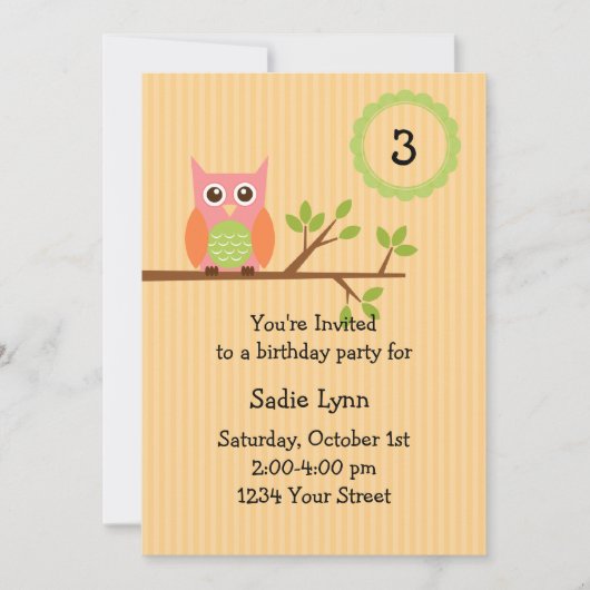 Einladung zur Geburtstagsparty (#INV004) (Vorderseite)