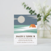 Einladung zur Geburtstagsparty, Junge, Campout (Stehend Vorderseite)