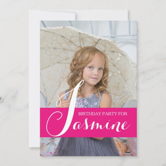 Einladung zur Geburtstagsparty niedlicher Kleine M (Vorderseite)