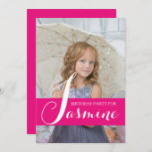 Einladung zur Geburtstagsparty niedlicher Kleine M (Vorne/Hinten)