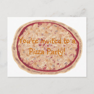 Einladung zur Geburtstagsparty, Pizza Postkarten