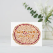Einladung zur Geburtstagsparty, Pizza Postkarten (Stehend Vorderseite)