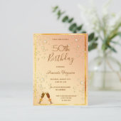 Einladung zur Geburtstagsparty Postkarte (Stehend Vorderseite)