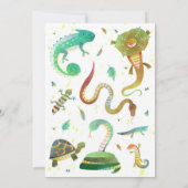 Einladung zur Geburtstagsparty Reptile - Eidechsen (Rückseite)