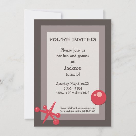 Einladung zur Geburtstagsparty - Spaß und Jack (Vorderseite)