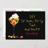 Einladung zur Geburtstagsparty , Sundae Jelly Bean (Vorne/Hinten)