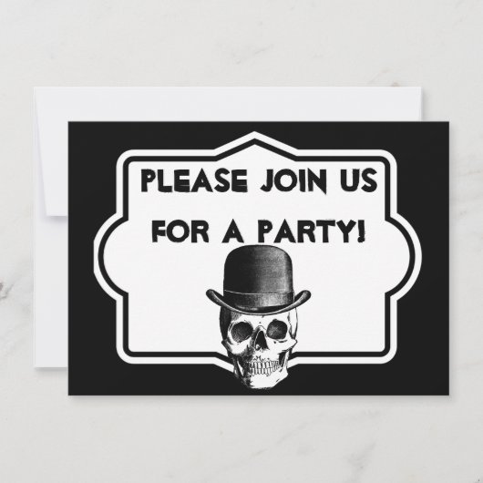 Einladung zur Geburtstagsparty über dem Hügel (Vorderseite)