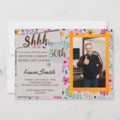 Einladung zur Geburtstagsparty-Überraschung - Foto (Vorderseite)