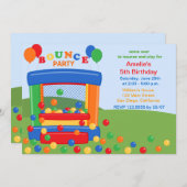 Einladung zur Geburtstagsparty von Bounce House (Vorne/Hinten)