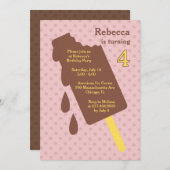 Einladung zur Geburtstagsparty von Eiscreme Popsic (Vorne/Hinten)