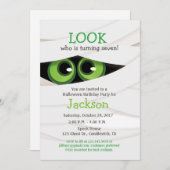 Einladung zur Geburtstagsparty von Mama Halloween (Vorne/Hinten)