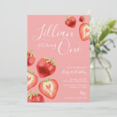 Einladung zur Geburtstagsparty von Strawberry Girl (Stehend Vorderseite)