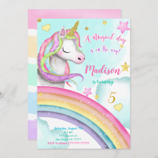 Einladung zur Geburtstagsparty von Unicorn