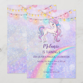 Einladung zur Geburtstagsparty von Unicorn