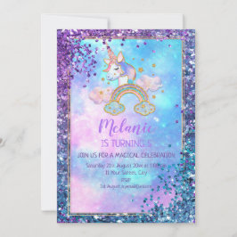 Einladung zur Geburtstagsparty von Unicorn