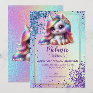 Einladung zur Geburtstagsparty von Unicorn