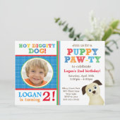 Einladung zur Geburtstagsparty von Welpen (primär) (Stehend Vorderseite)