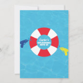 Einladung zur Geburtstagsparty Waterslide (Rückseite)