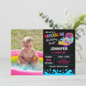 Einladung zur Geburtstagsparty Waterslide (Stehend Vorderseite)