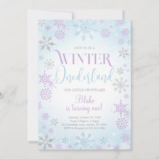 Einladung zur Geburtstagsparty Winter Onederland