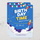 Einladung zur Geburtstagszeit (Vorne/Hinten)