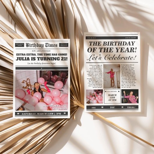 Einladung zur Geburtstagszeitung am 21. Geburtstag