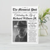 Einladung zur Gedenkfeier (Stehend Vorderseite)