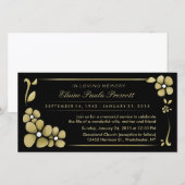 Einladung zur Gedenkfeier - Schwarze Blüte (Vorne/Hinten)