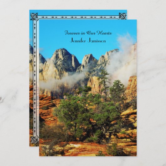 Einladung zur Gedenkstätte, Canyon mit Wolken (Vorne/Hinten)