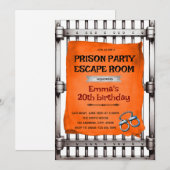 Einladung zur Gefängnisausbruch-Party (Vorne/Hinten)