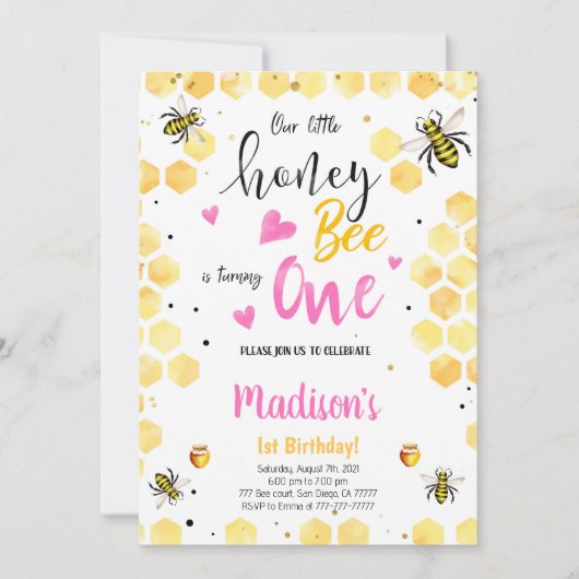 Einladung zur Gelben Biene (Vorderseite)