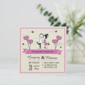 Einladung zur gemeinsamen Hochzeitsfeier (Stehend Vorderseite)