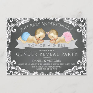 Einladung zur Gender Reveal Dusche