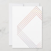 Einladung zur geometrischen 12x18 Hochzeit (Rückseite)